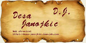 Desa Janojkić vizit kartica